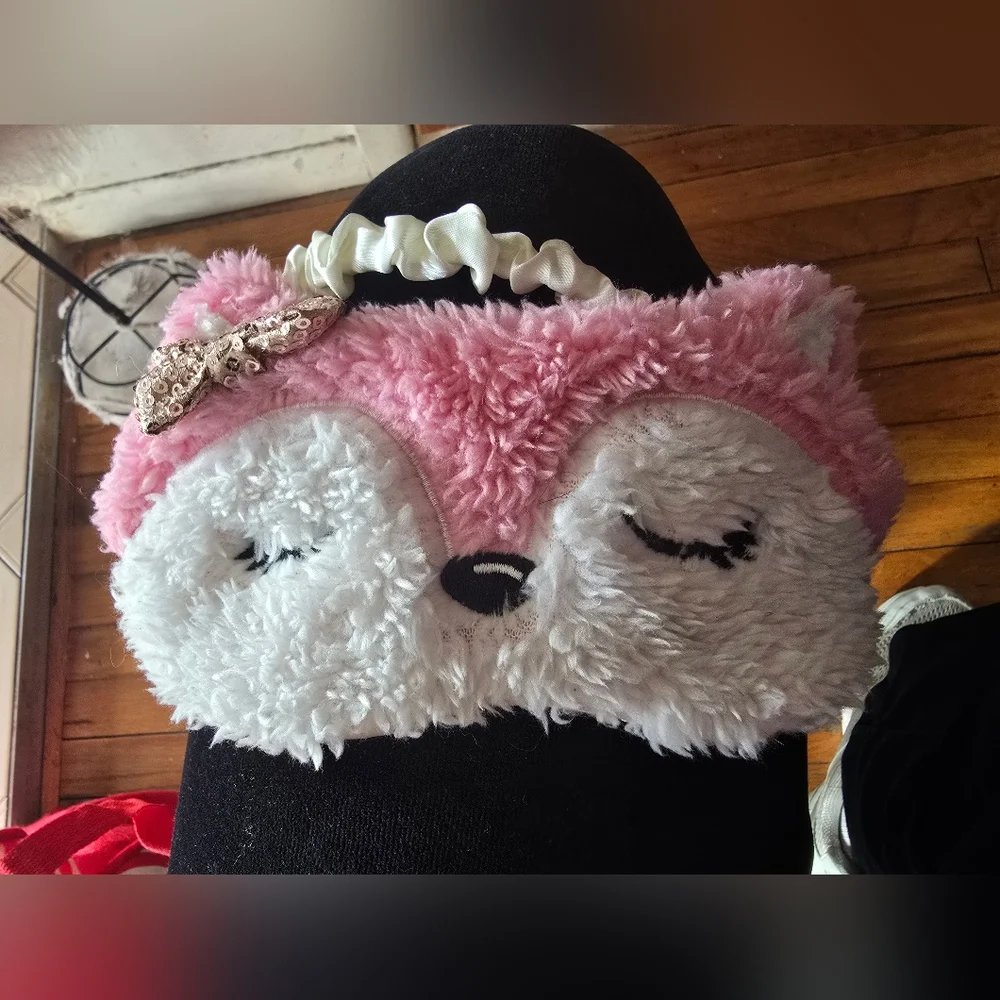 Pink and White Sleep Mask